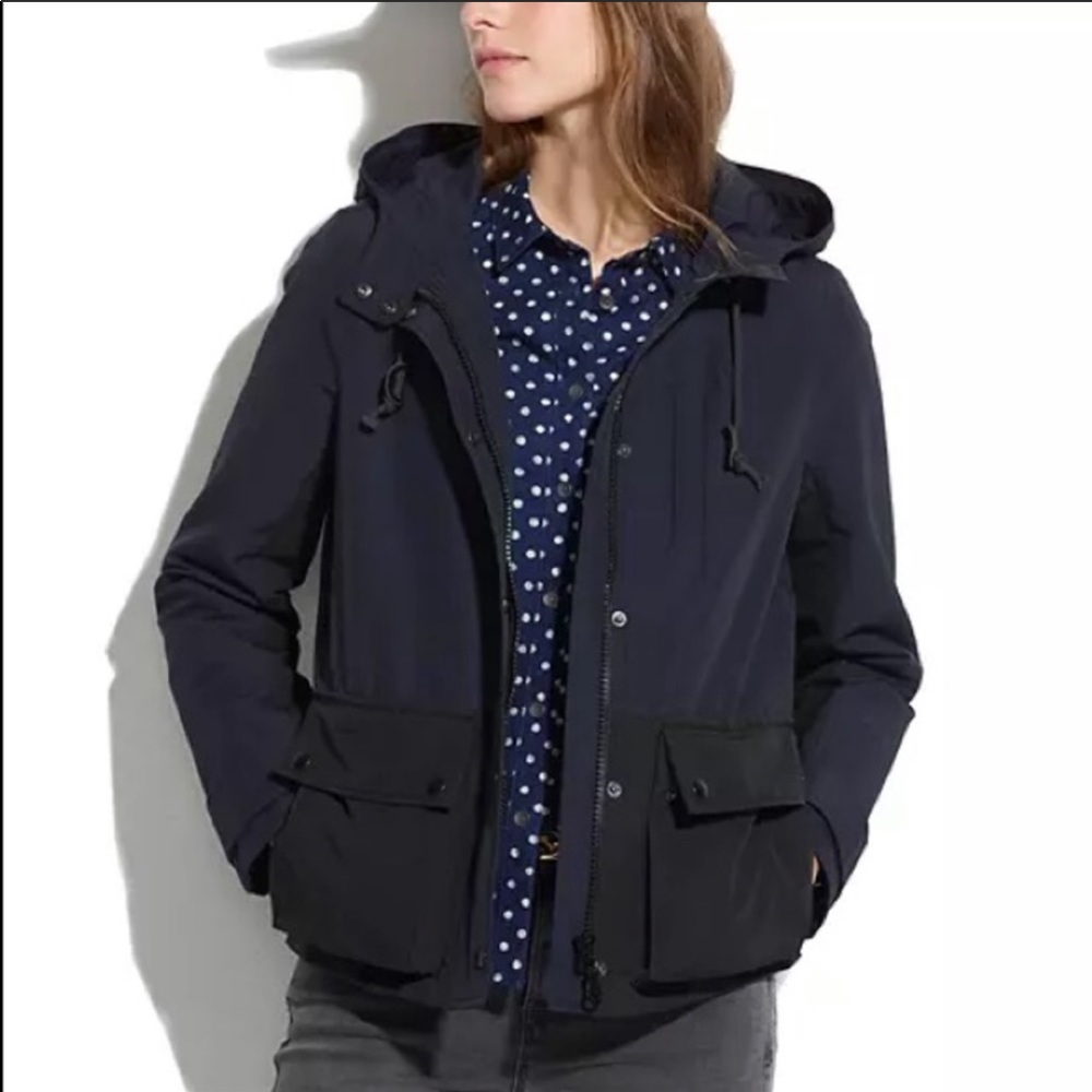 MADEWELL Anorak Black and Blue Jacket Size S
